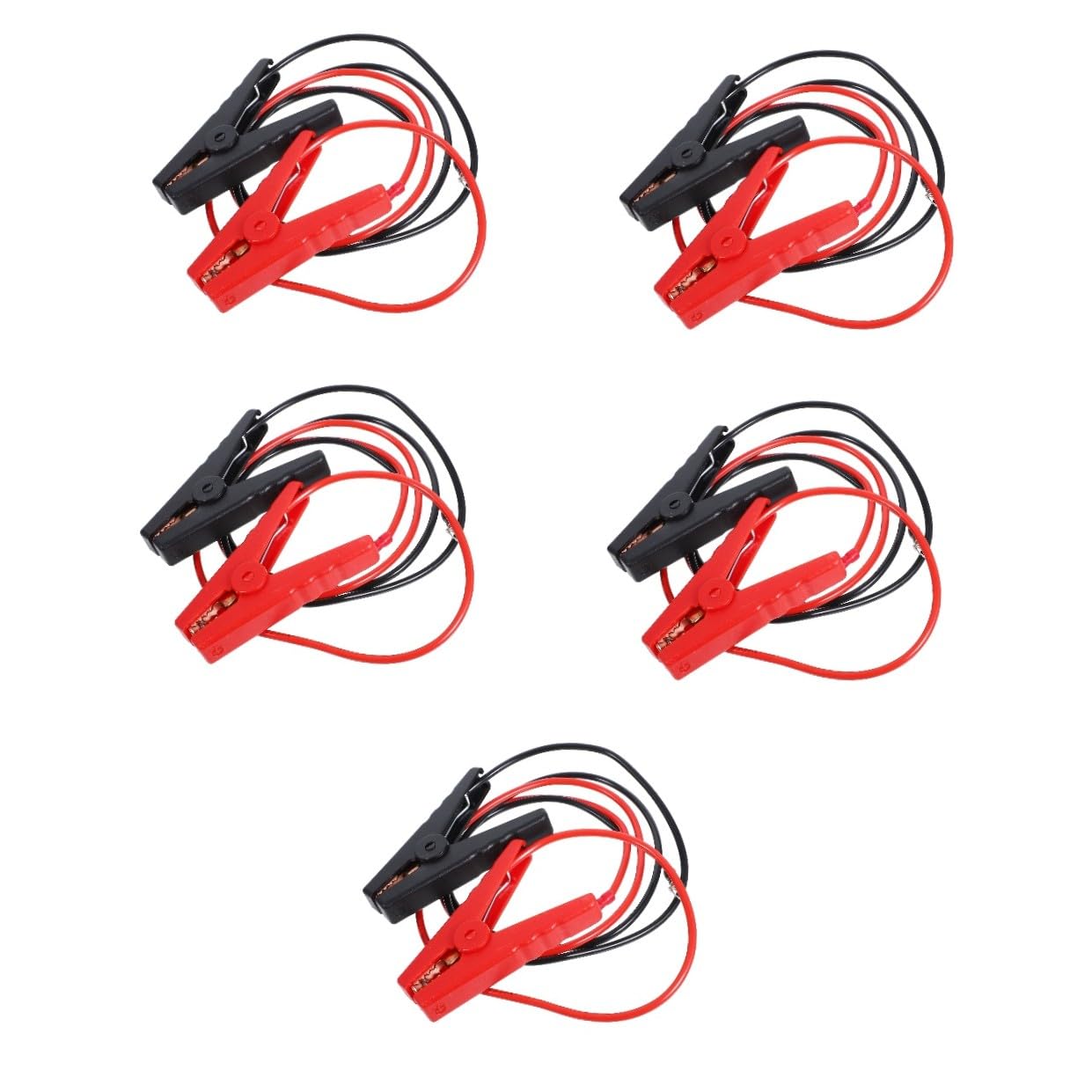 10 Pièces Pinces crocodiles électriques câble de démarrage pince batterie pinces crocodiles de batterie pince de démarrage d'urgence voiture -câbles avec fil pince portative Gatuida