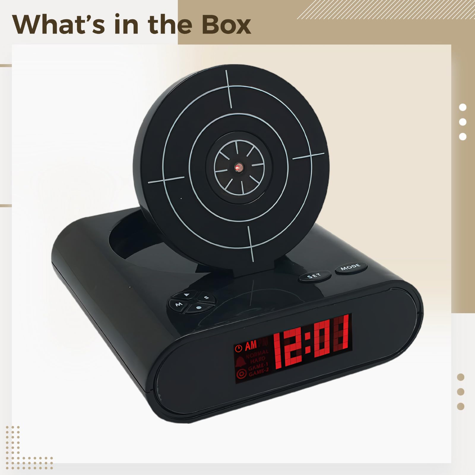 Sveglia digitale con timer per sparatutto con pistola e bersaglio, display a LED, gadget per sveglia, registrazione vocale e doppia modalità, gioco di tiro digitale per adulti, giocattoli regalo