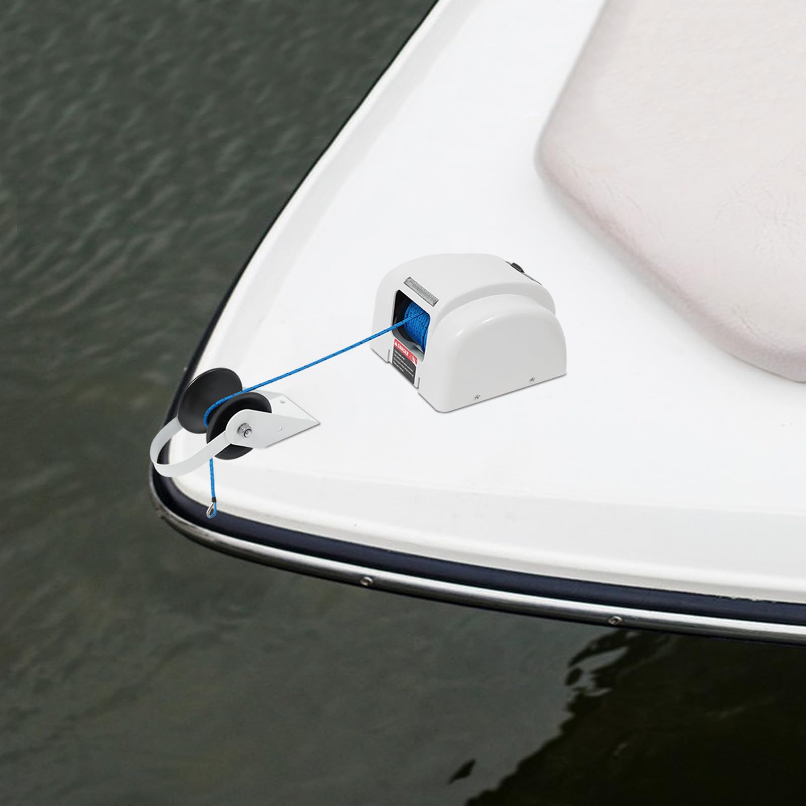 Salpa Ancora, verricello Elettrico, verricello con Telecomando, 45LBS & 700lbs e Corda di Nylon da 100 peidi, per Barche Fino a 24 peidi, Automatico