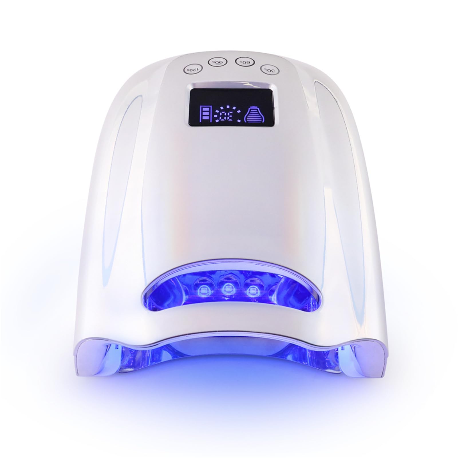Lampada per Unghie polimerizzazione Rapida Luce LED asciuga Unghie | 128W, luce blu, sensore a infrarossi, portatile, timer, tecnologia a doppia sorgente luminosa 365+405nm, 45 LED