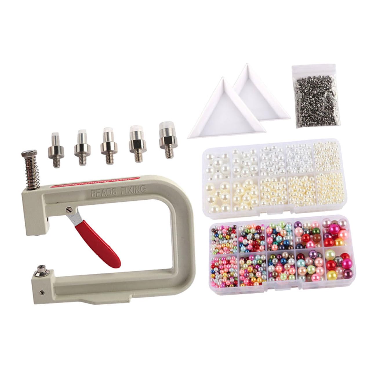 ERINGOGO Beading Machine Set Handheld Pearl Punching Machine for DIY Craft Projects