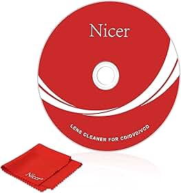 Nicer Kit de limpeza de CD/VCD/DVD Player, disco de limpeza de lente a laser com sistema de limpeza de escova dupla, NS-1