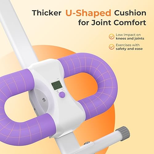 Miniatura 4 de Máquina de abdominales, máquina de entrenamiento abdominal ajustable para entrenamiento de abdominales en casa, plegable, protección de rodilla,