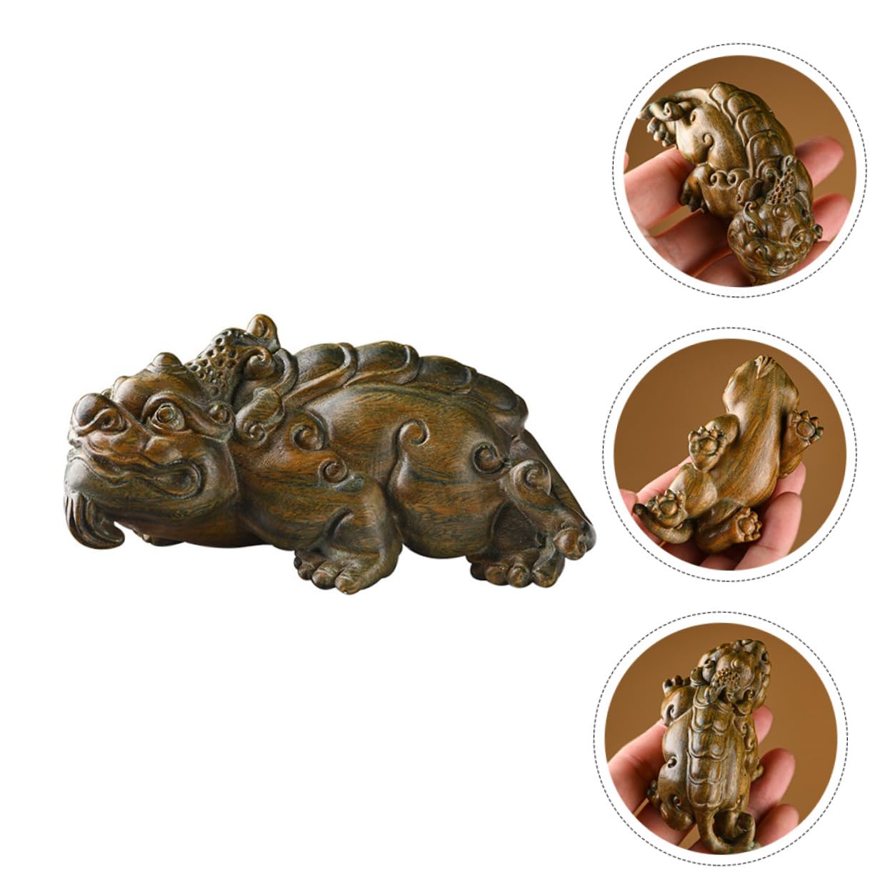 STOBAZA Colgante De Madera Artesanal Adorno De Figura De Criatura Mitológica Decoración De Escritorio para Pequeña Decoración De Figuras