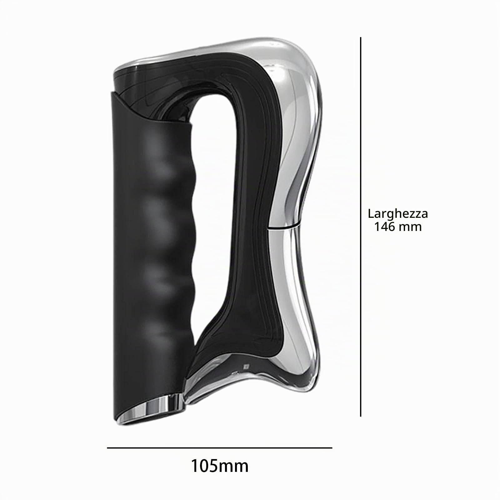 Massaggiatore per Fascia Elettrica Piastra per Rilassamento Muscolare Riscaldamento Vibrazione Raschietto Ricaricabile USB per Massaggiatore per Il Co, Nero
