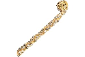 ShiDianYi Gold Bridal Rhinestone Belt