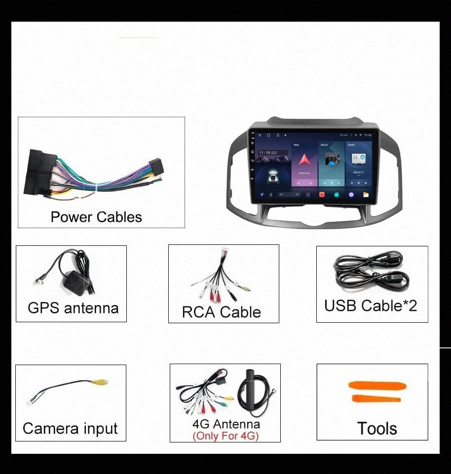 Estéreo de automóvil 1G+32G y Bluetooth para Chevrolet Captiva 1 2011-2016 7