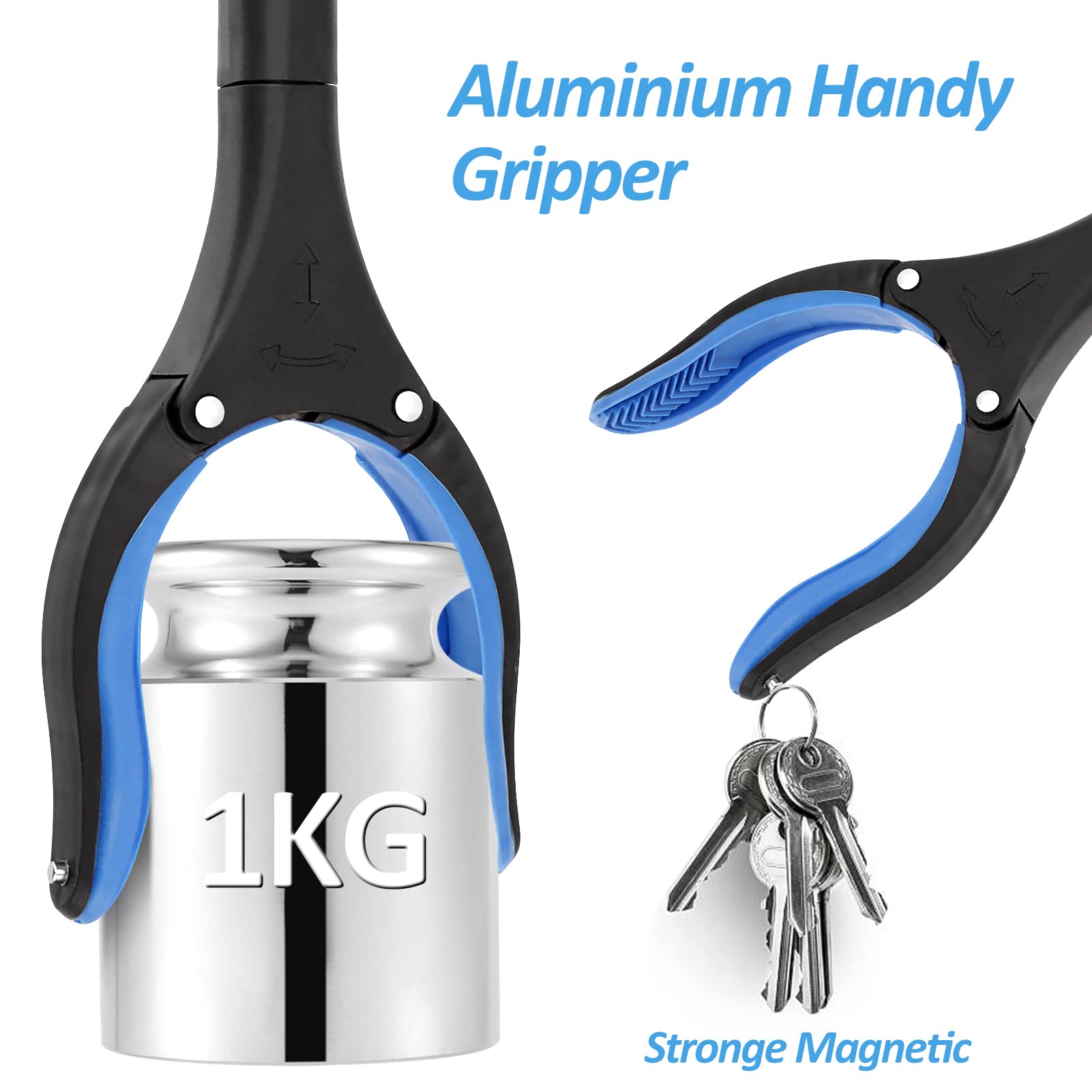 Pinza Telescopica SGAONSN 83cm - Raccogli Oggetti Con Testa Girevole 360° E Magnete, Leggera E Pieghevole - Foto 4