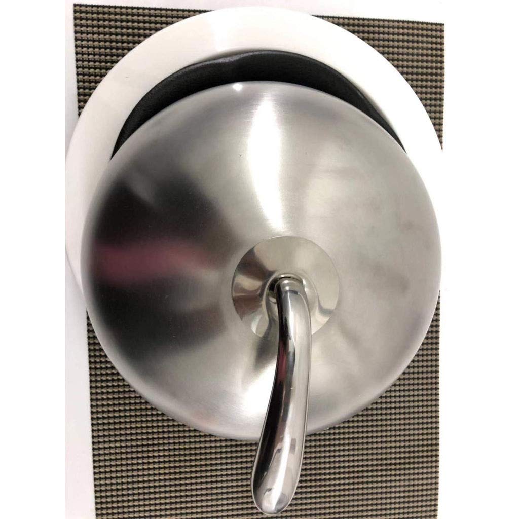Tapa de Olla teppanyaki para bistec, Acero Inoxidable 304, Redonda, pez Grande, teppanyaki, Jade, Cocina, Emperador Grande, Tapa de Olla Profunda (Blanco 8cm)
