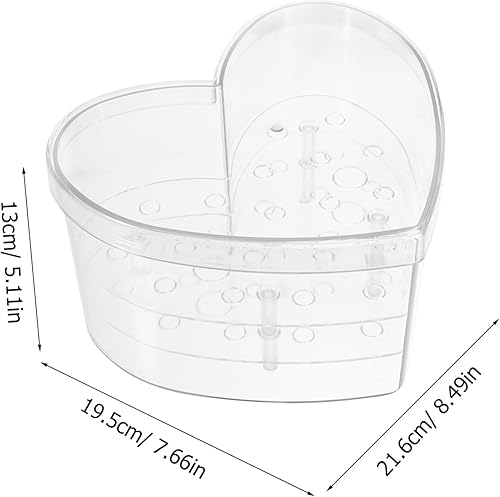 Miniatura 6 de HOLIDYOYO Florero de acrílico transparente en forma de corazón con 19 agujeros, centro de mesa decorativo floral, soporte para macetas de rosas para
