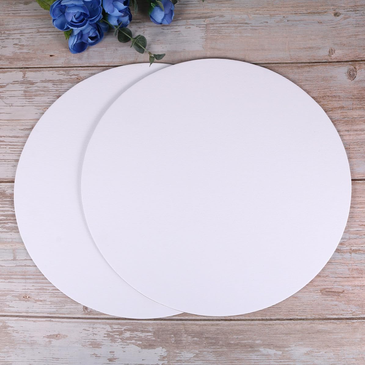 Runde Leinwand Maltafel für Hobbyisten und Schüler 6 Stück 30cm