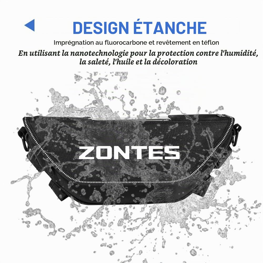 Generico Zontes 368G ADV Sac de guidon étanche pour téléphone et volant de moto