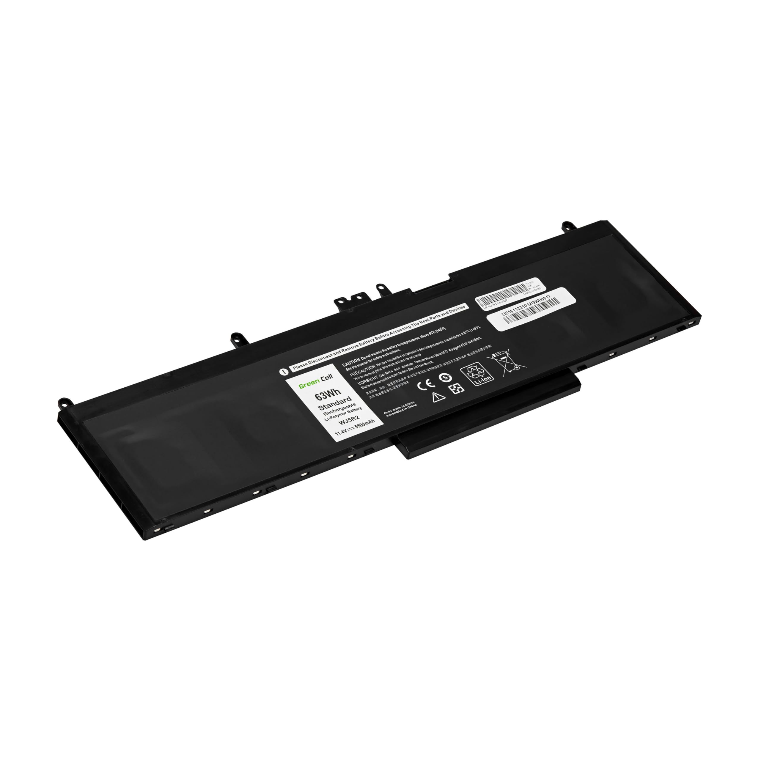 Green Cell Bateria 04F5YV 4F5YV WJ5R2 do Laptopa Dell (5500mAh 11.4V Czarny)