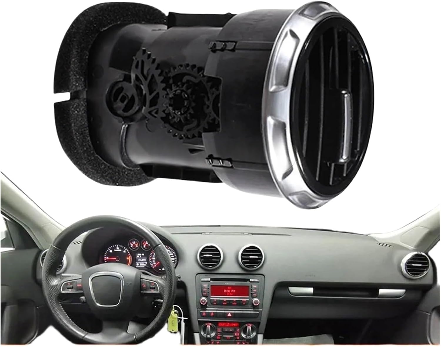 Compatible For Audi TT TTS Mk2 8J 2007-2014 8J0820901 Front Dashboard Air Vent AC Heating Grille Diffuser Center Panel 8J0820901E