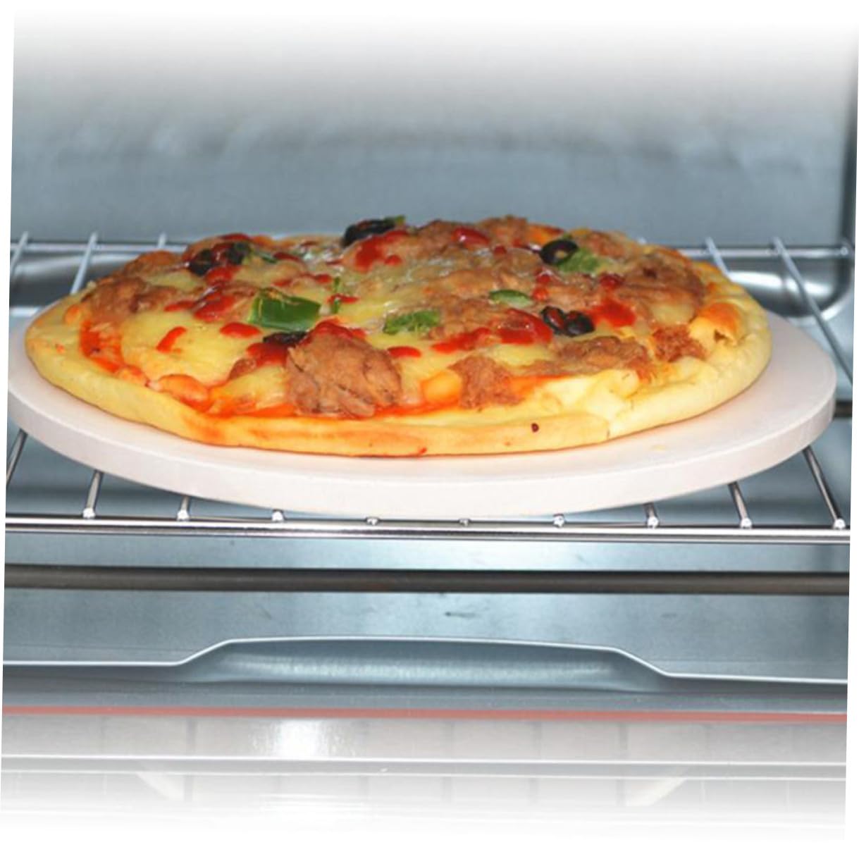 iplusmile Piedra y al para Pizza Calor Resistente Cordierita de Herramienta para Hornear Superficie Delicada Pulida, Adecuado para Horno y Parrilla
