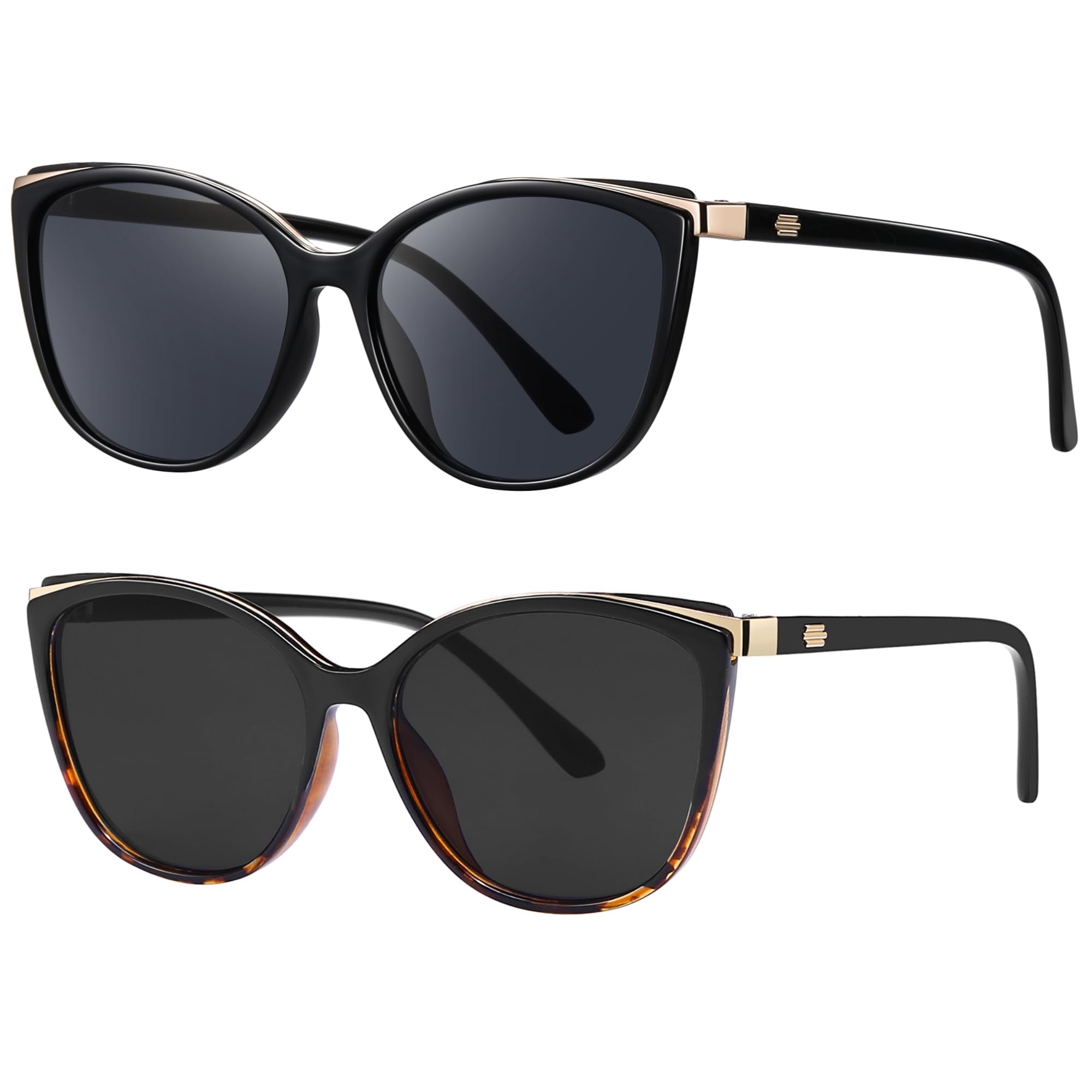 Colrea Soft Cat Eye Sunglasses for Women Trendy Cateye UV400 Protection