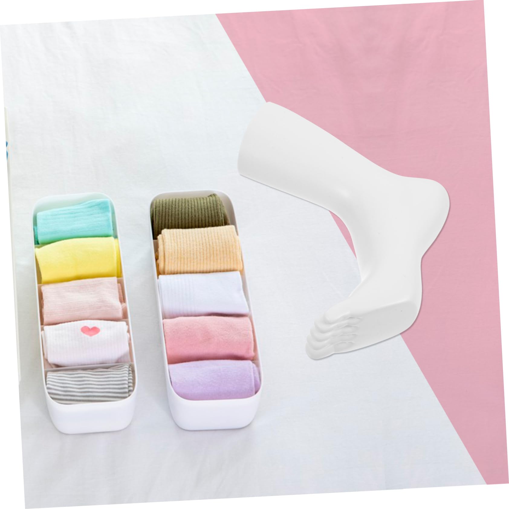 VILLFUL Foot Model Toe Socks Display Holder Plastic Female Feet Mold for Retail Store Sock Model St