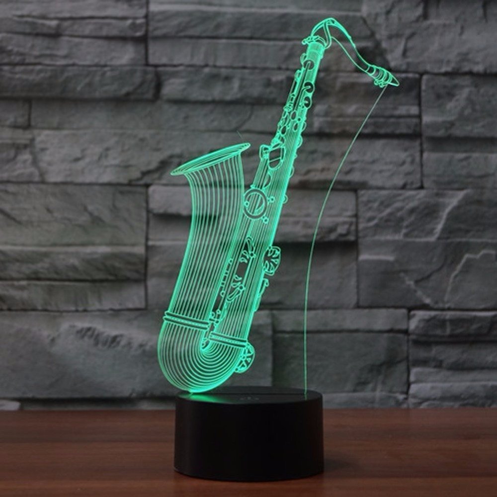Nastrojowa lampa 3D z 7 kolorami, przełącznik dotykowy, złącze USB, lampa stołowa LED, do domu, na imprezę lub urodziny