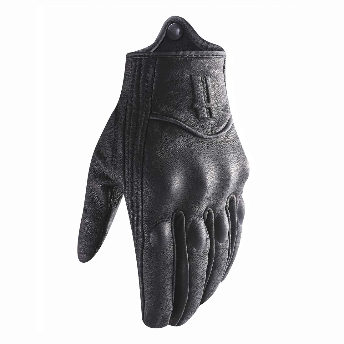 Harssidanzar Guanti da moto touchscreen da uomo in pelle di capra GM028E