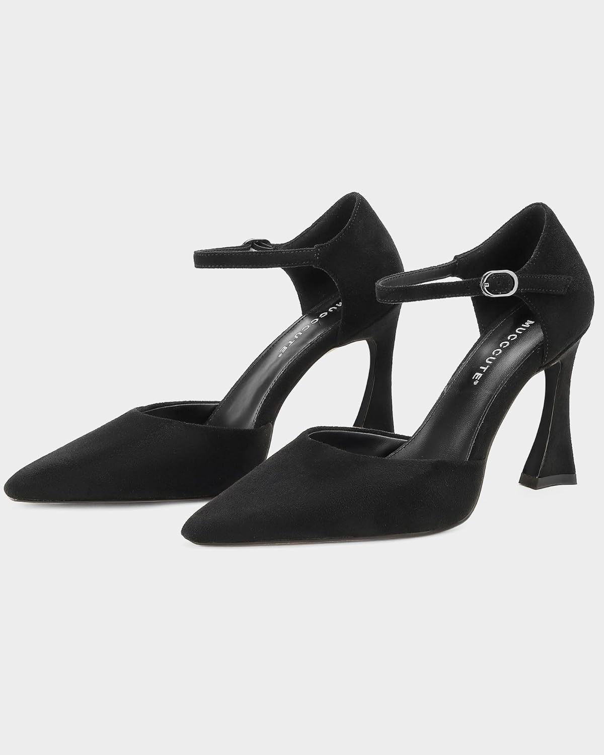 MUCCCUTE High Heels for Women Closed Pointed Toe Comfortable Pumps Ladies 3 Inch Stiletto Slip On Heels Work Wedding D'Orsay Cross Strap Dress Shoes - Image 8