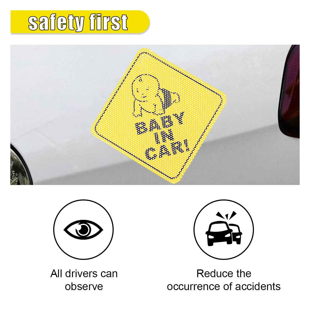 Snapklik.com : Essential Baby In Car Sticker Sign For Cars, 55 Inch Eye ...