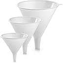 Zulay Kitchen 3-Piece Plastic Funnel Set - Large, Medium, and Small Kitchen Funnels Pouring Spout - for Filling Bottles Water Liquid, Protein Powder, Food Grade Cooking, Drink, Paint, Lotion, Kids