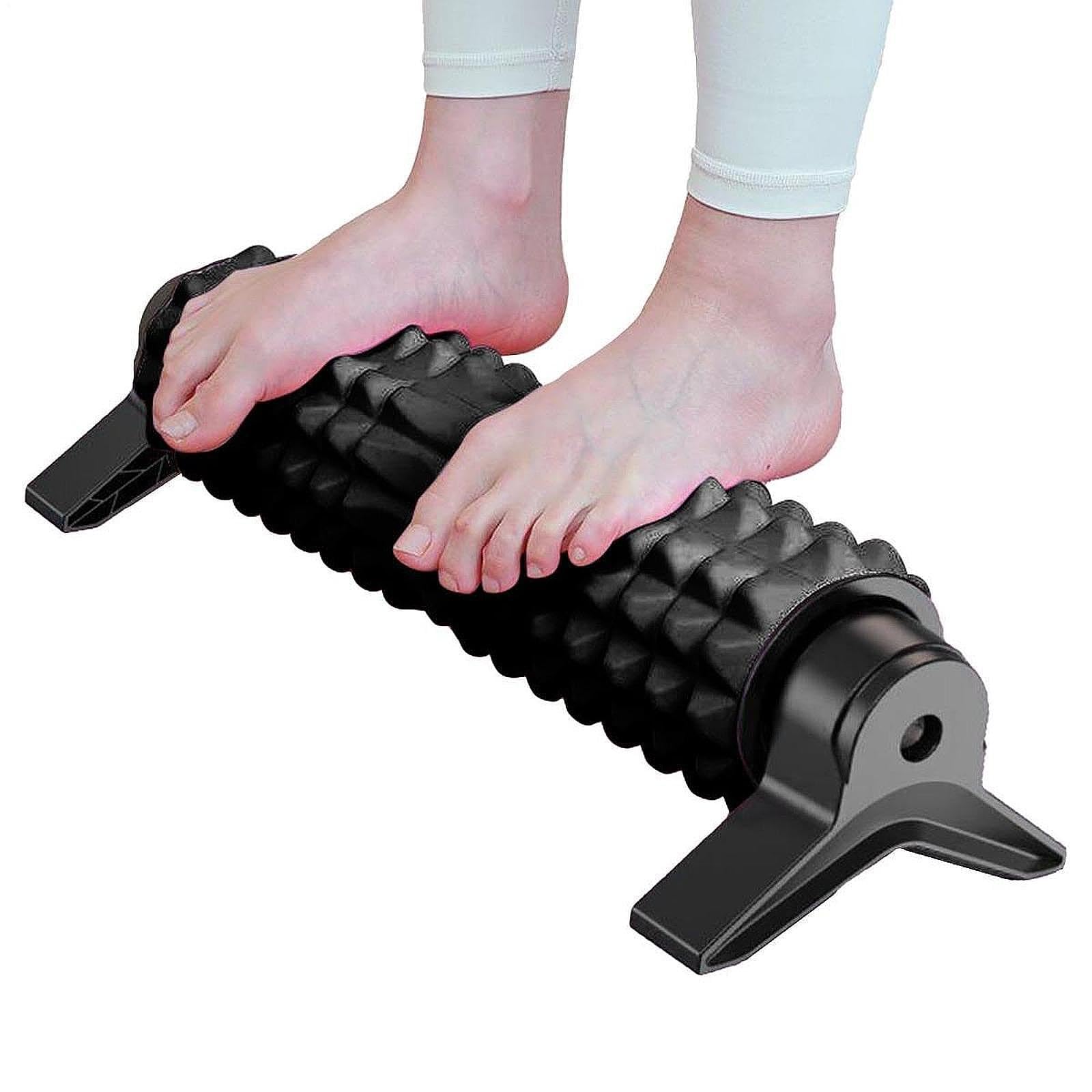 Schaumstoffrolle mit Ständer Massagerolle Multifunktionales Gerät Professionell für Muskelmassage Workout Pilates- Schwarz