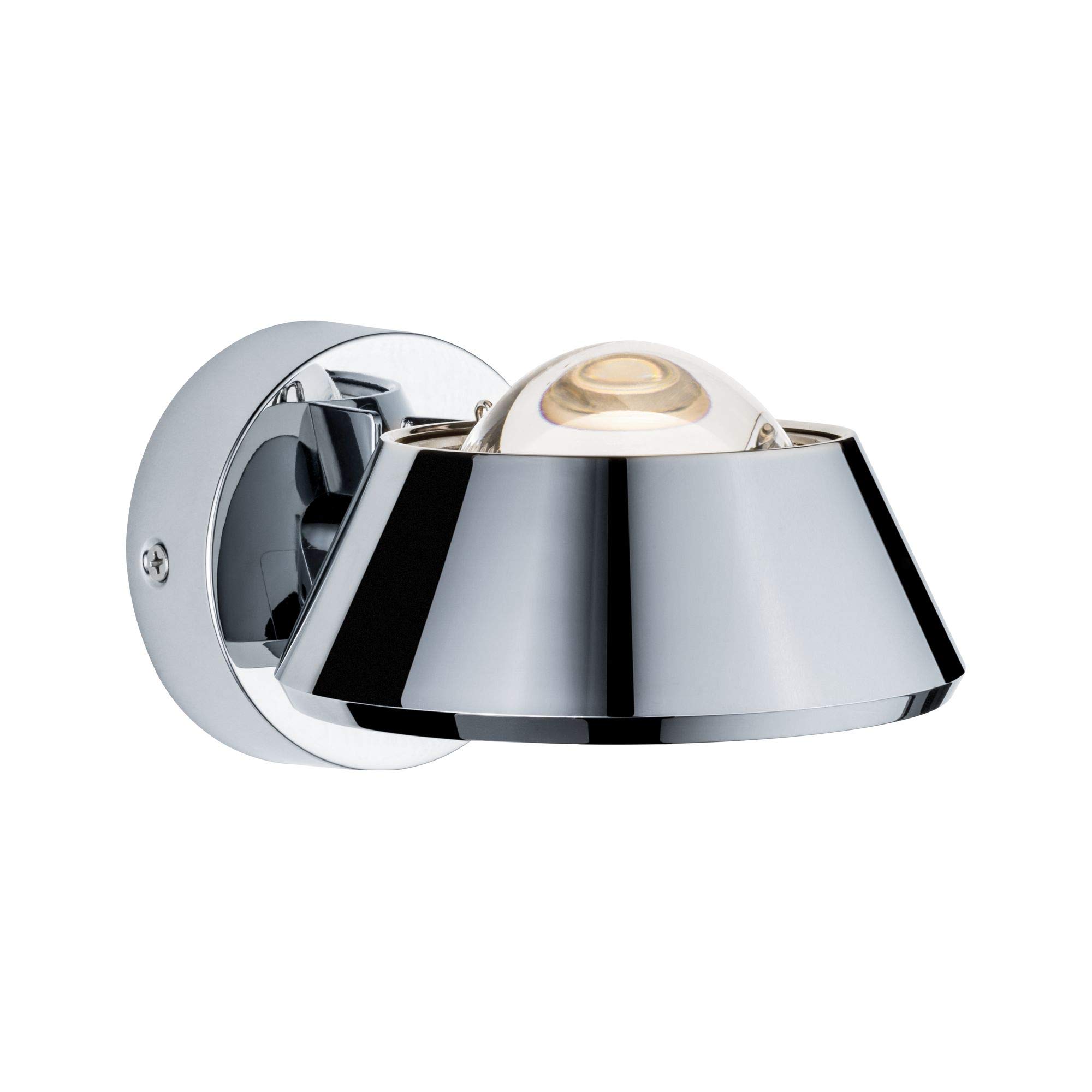 Paulmann 70947 Luminaria de techo LED WallCeiling Sabik IP44 230V redonda incl. 1x9 / 1x4 W regulable cromo lámpara de baño plástico 2700 K