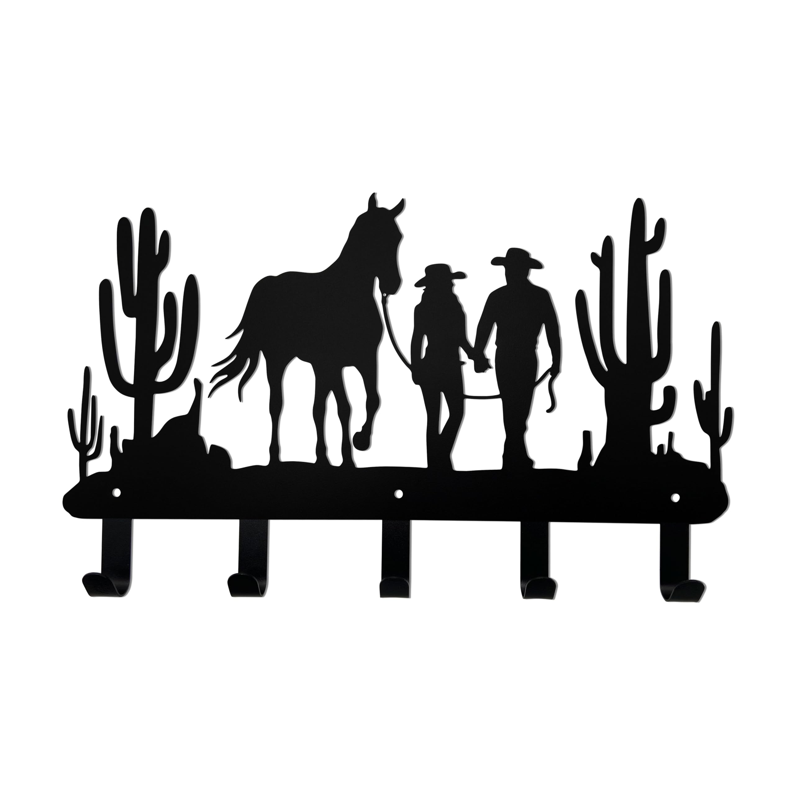 Ecqizer A Cowboy Coat Hooks Wall Decor-Cowboy Hangers Nd Key Hooks Holder-Clothes Cowboy Hat Rack Nd Backpack Hanger-Cowboy Wall Rt Decor For Storage, Living Room, Hallway, Bedroom…