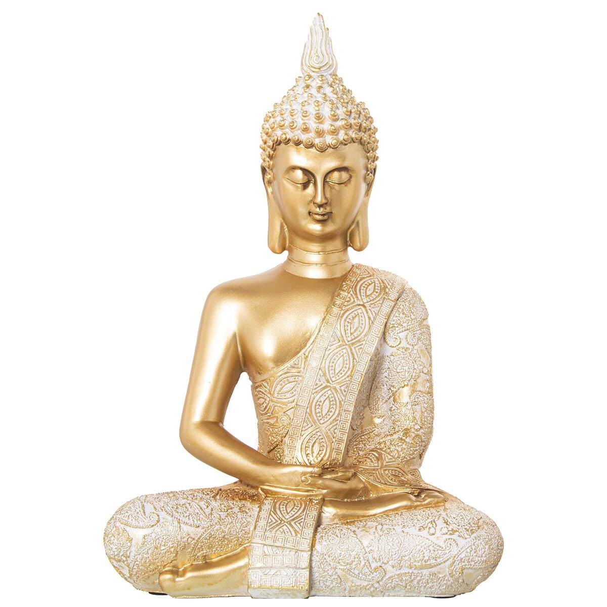 Alexandra House Living Figura Decorativa Dorado Acrílico Plástico Melamina Buda