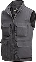 MeiLayM Uomo Gilet da Pesca All'aperto Multi-Tasca Gilet Casual Sportivo Gilet Leggero Asciugatura Rapida Giacca Traspirante Senza Maniche Gilet Lavoro Gilet Caccia Campeggio