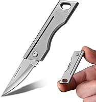 Vista 1 de Cuchillo de bolsillo pequeño, cuchillos plegables EDC, cuchillo de llavero de titanio, cuchillos pequeños perfectos para hombres, cortador de caja