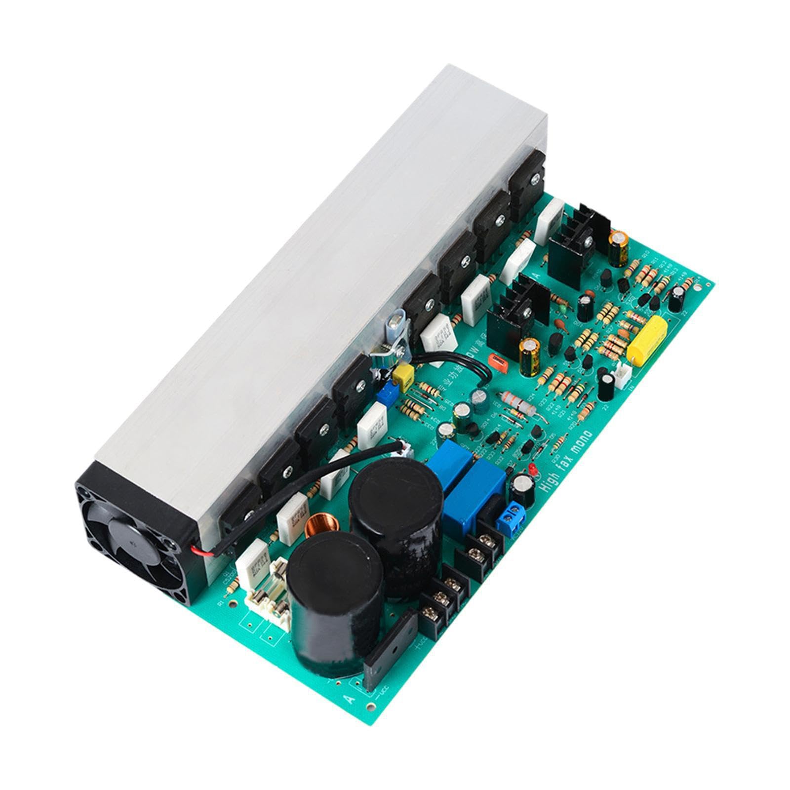 Placa amplificadora de potencia de 800 W con capacidad audio mono y corriente ajustable para un rendimiento flexible. Módulo amplificador canal mono, Condensador izquierdo