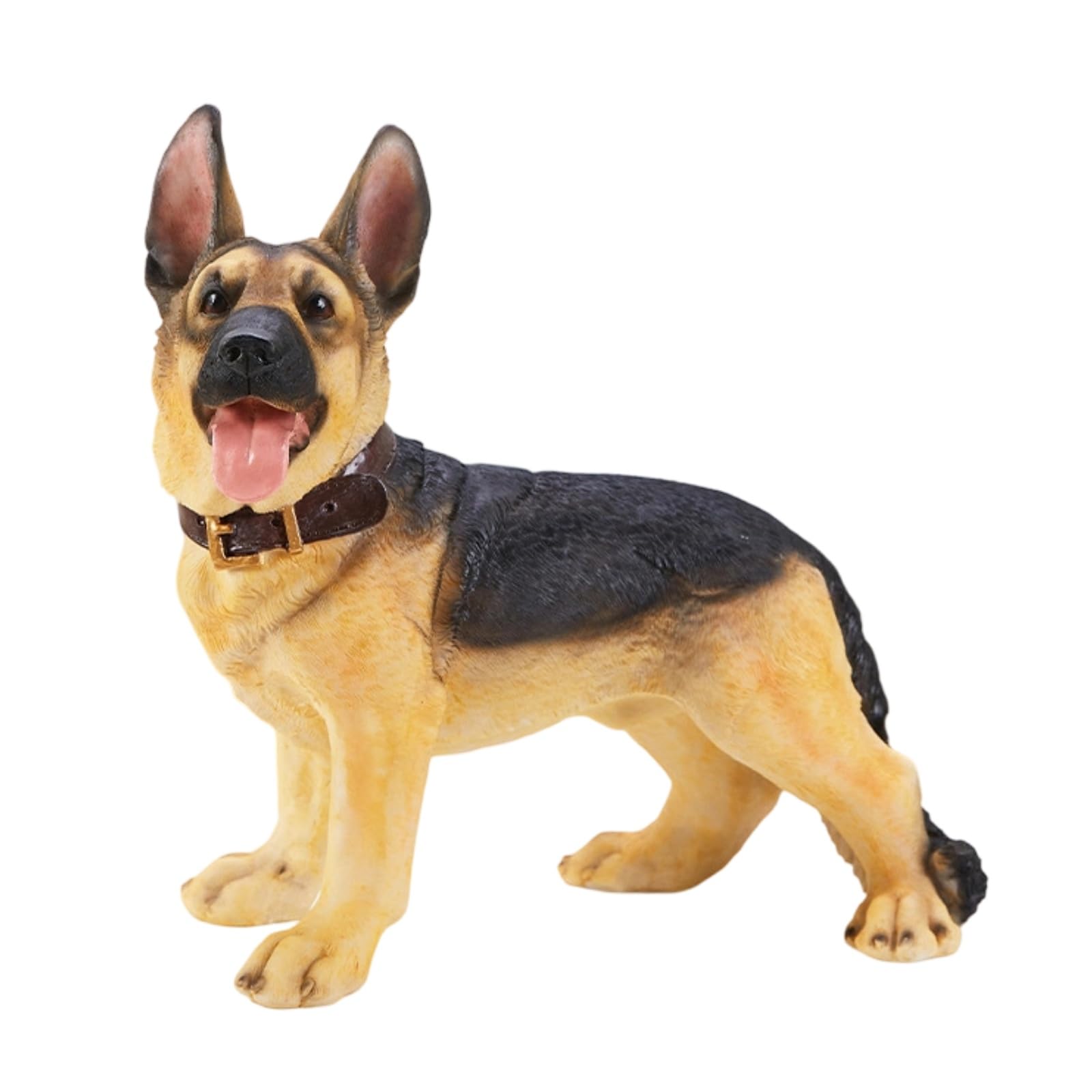 rockible Statuetta di Cane Dettagli Realistici Statua di Cane Realistico Decorazione per Amanti Dei Cani, Collezionisti, Soggiorno, Ingresso, Giardino, Pastore Tedesco