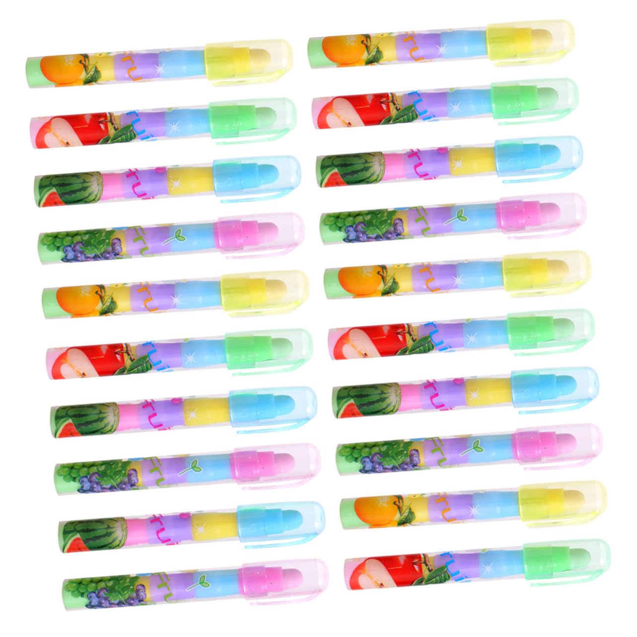 Gomme Stylo Fruit 36pcs Tpr Pp Détachable Cinq Sections Rentrée Scolaire