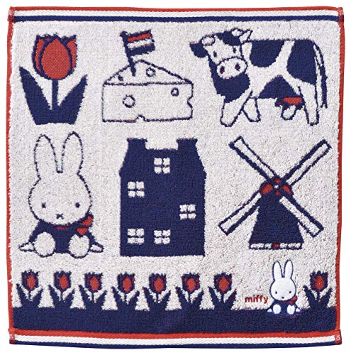 丸眞 ハンドタオル miffy ミッフィー 34×36cm ダッチモチーフ 綿100% 5805013700
