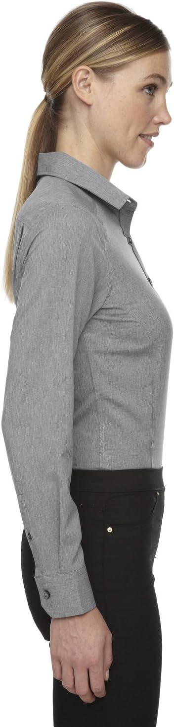 78802 N1 BLUE LAD MELANGE PERF SHIRT LT HEATHER 832 L