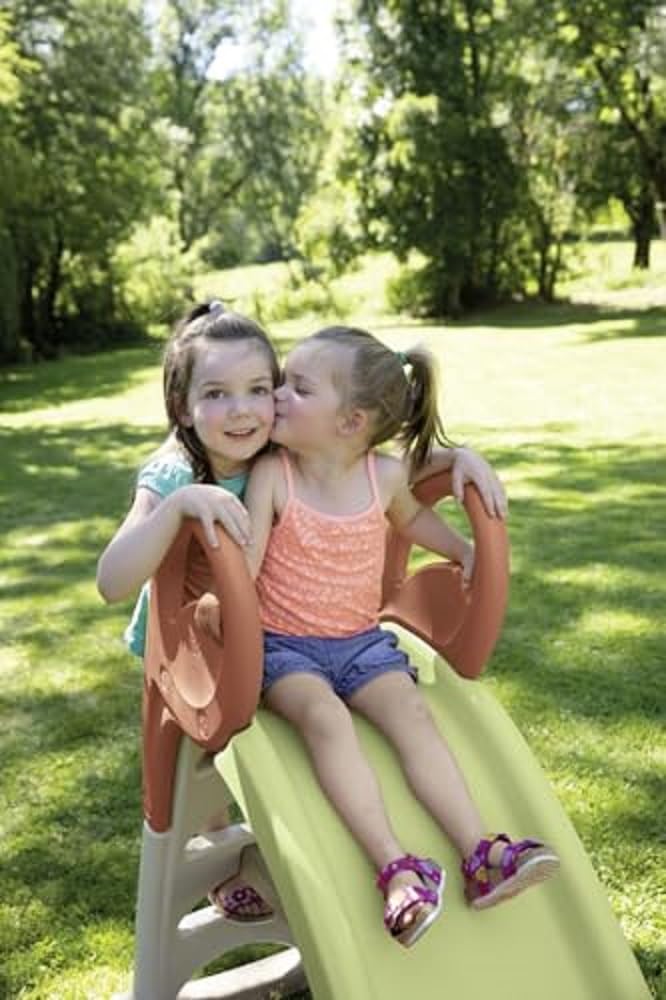 Smoby Life Tobogán Infantil KS – Superficie de Deslizamiento 150 cm – Conexión para Cascada de Agua – Escalera Antideslizante – Plástico Resistente UV – A Partir de 2 Años – Verde (7600820510)