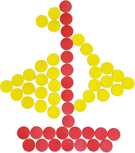 Miniatura 5 de DNB Contadores de espuma de 2 colores, contadores matemáticos de doble cara rojo-amarillo de 1 pulgada, fichas de conteo de aprendizaje temprano,