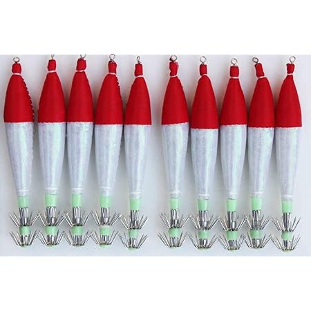 Amazon 釣具 仕掛け イカ釣り 夜光 4 0号 約10 5cm 浮きスッテ 10本 セット 0hs1303c840h10ps 風迎 Fugei エギ スッテ