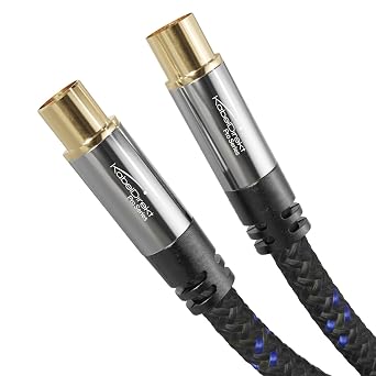KabelDirekt 4K Aerial TV Antenna Cable 5ft, Braided, Nylon
