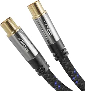 KabelDirekt Câble Satellite/Coaxial 2 M – Angle 90°/Droit – Connecteurs F Métal – 4K Full HD – Blindage Triple
