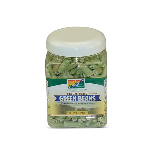 Mother Earth Products Frijoles verdes liofilizados, tarro de un cuarto de galón
