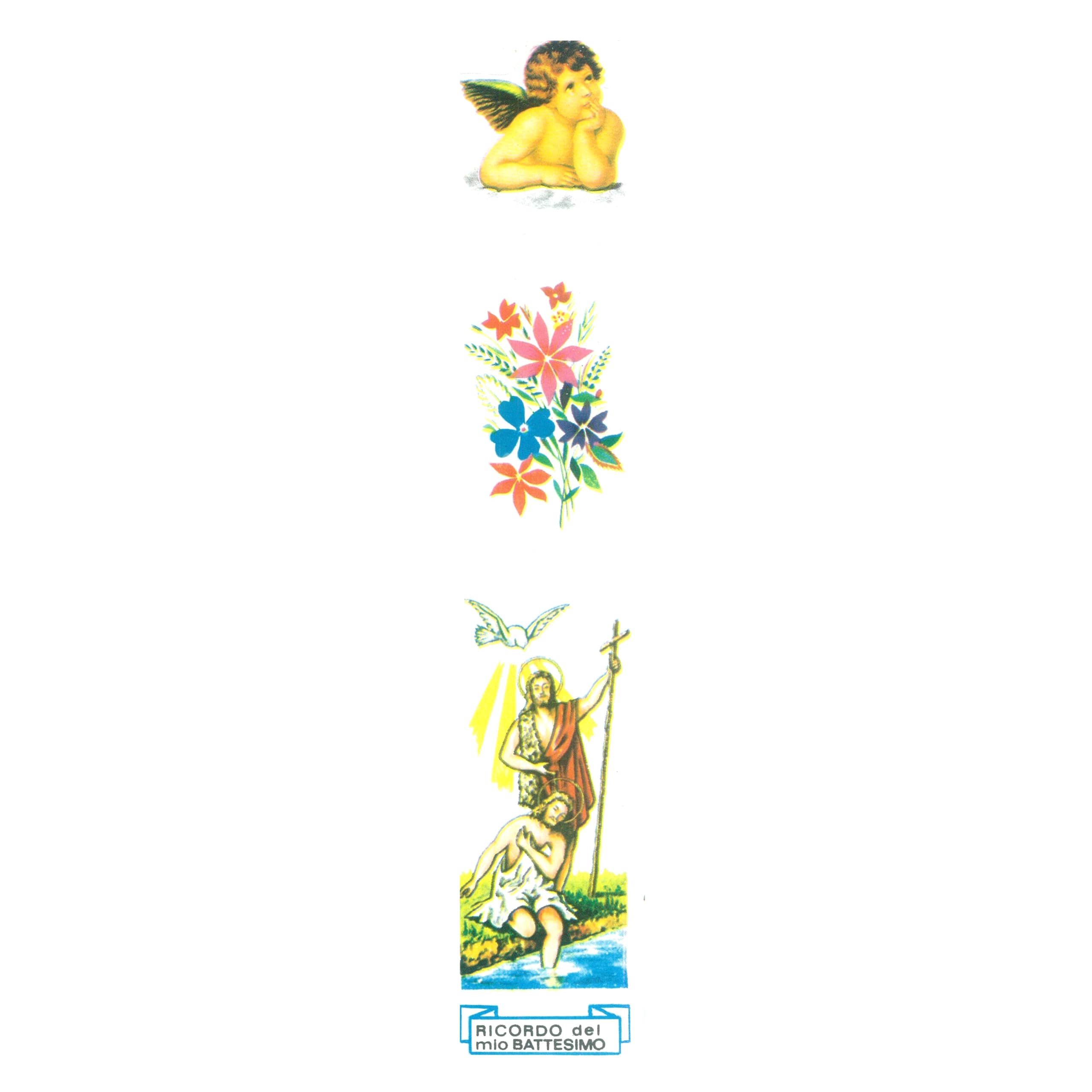 Candele Battesimo Confezione da 10 con 1 Vestina Battesimale 20X30 Antica Cereria Serventi