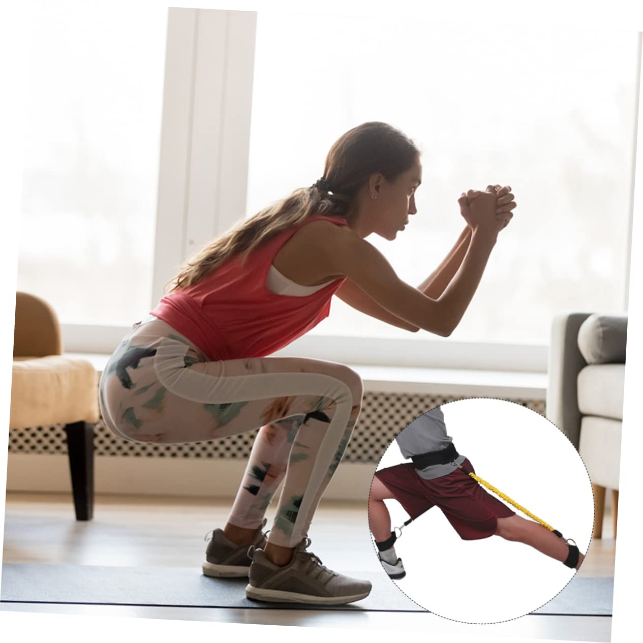 Mikikit 1 set Fasce Elastiche per Allenamento delle per Squat Profondi Accessori per Palestra Compatti e Pratici per Esercizi Ristrutturazione