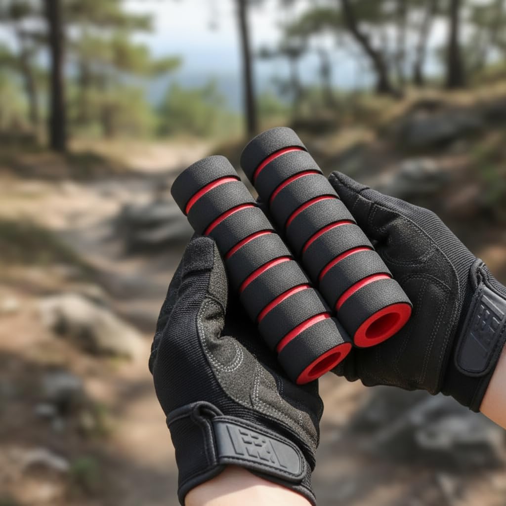 1 par de empuñaduras de espuma antideslizante para manillar de bicicleta y motocicleta, fundas de agarre de esponja suaves y duraderas para ciclismo, carreras de carretera, protección de palanca de