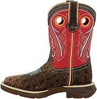 Vista 1 de Durango Lil Little Kids Gator Emboss Western Botas, Rojo