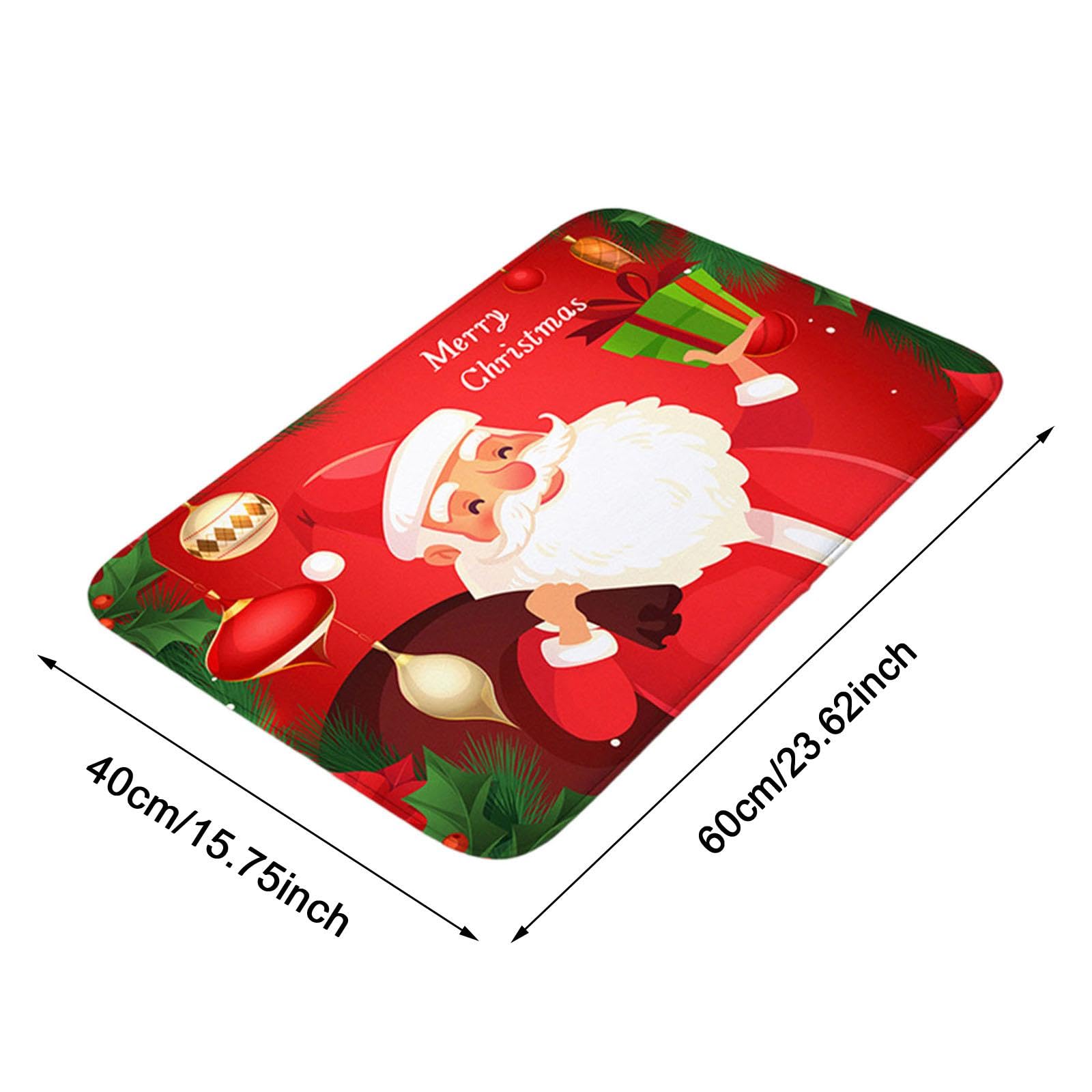 Milageto Felpudo navideño, Bonito Felpudo Decorativo para Puerta de Entrada, para el Invierno, para el hogar, la Sala de Estar y el Interior