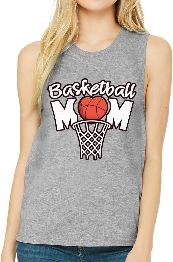 Basketball Mom Women's Muscle Tank - Themed Tank Top - Cute Workout Tank