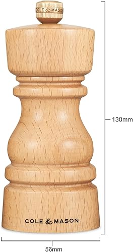 Miniatura 3 de Cole & Mason Molino de sal de haya natural London 5.118 in